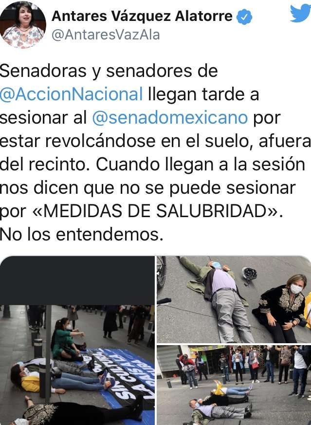 Dice que fue para desinfectar ’el paso’ de senador contagiado 