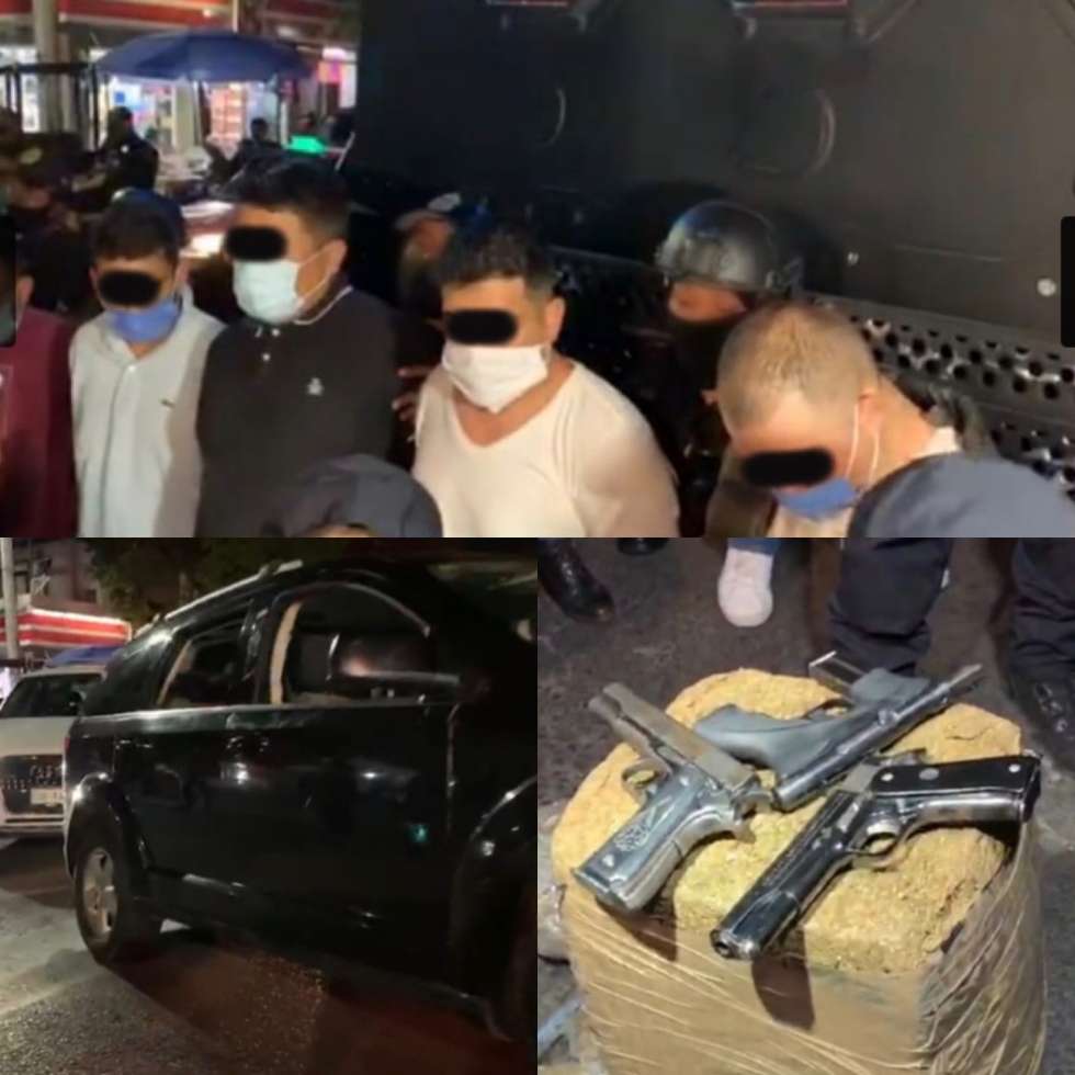 Detiene a 14 come droga y armas