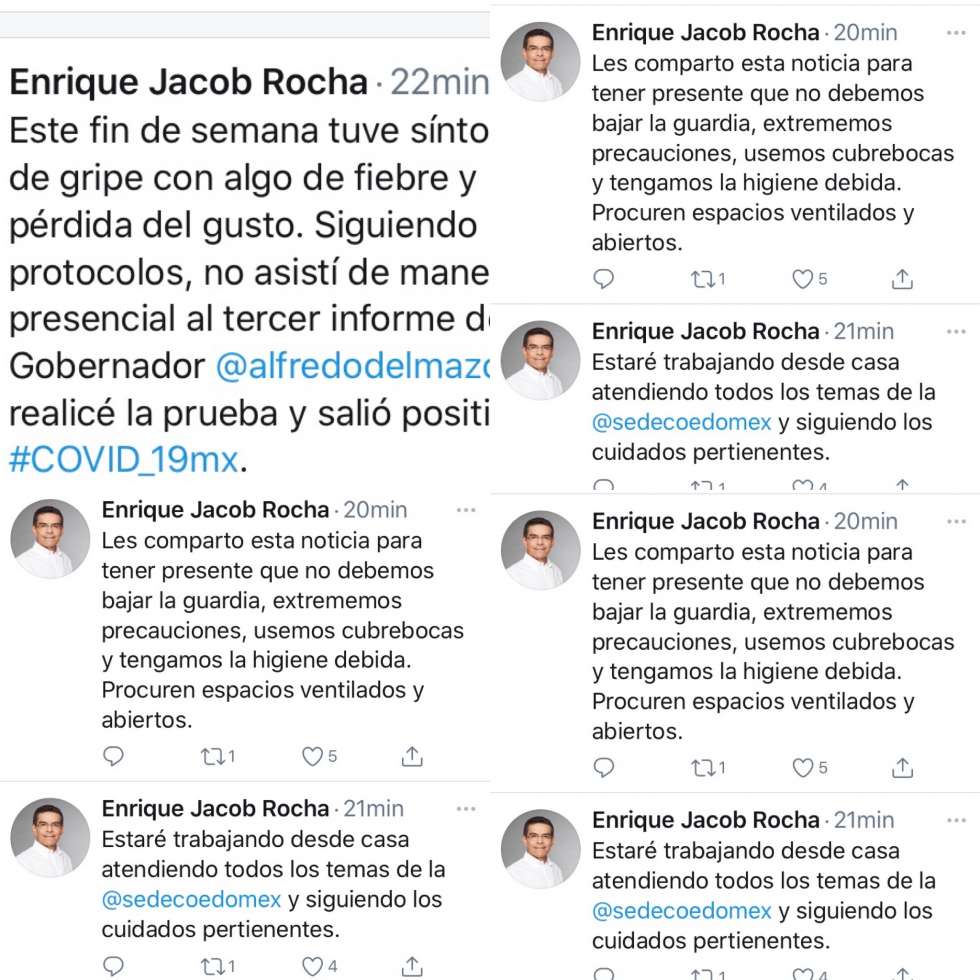 Así lo publicó en Twitter