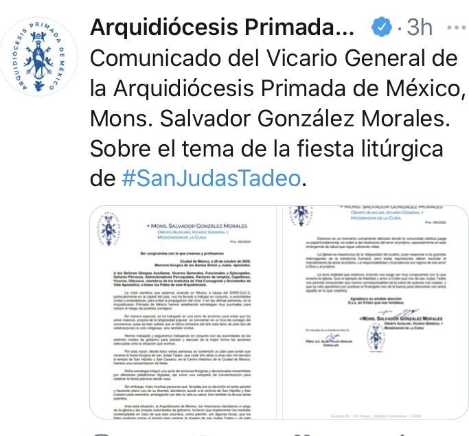El Twitt de la Arquidiocesis 