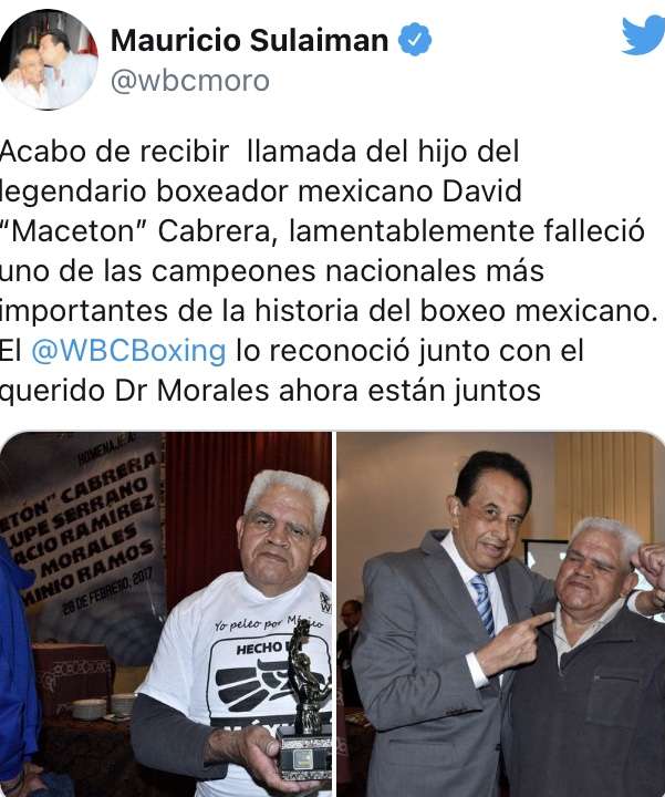 Mauricio Sulaimán confirmó el deceso 